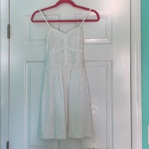 White textured dress